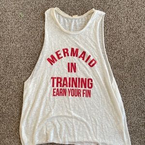 Surf gypsy Asos small white cut off tee sm s